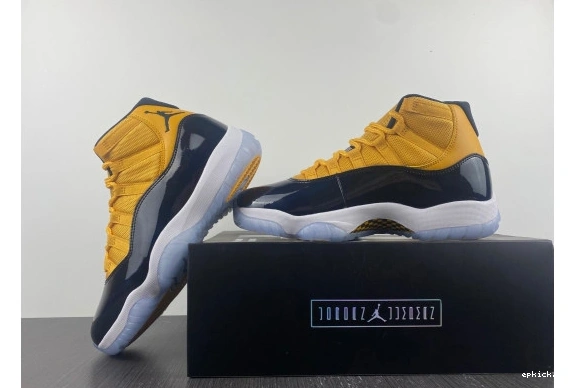 Rep EP AJ11 black Air and Jordan yellow 11 0322